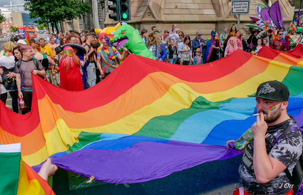 Belfast, Northern Ireland, UK, 4 August 2018. Thousands turn out for the annual Pride Day Parade