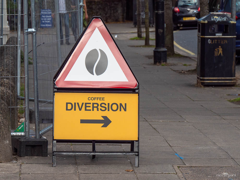Coffee diversion sign