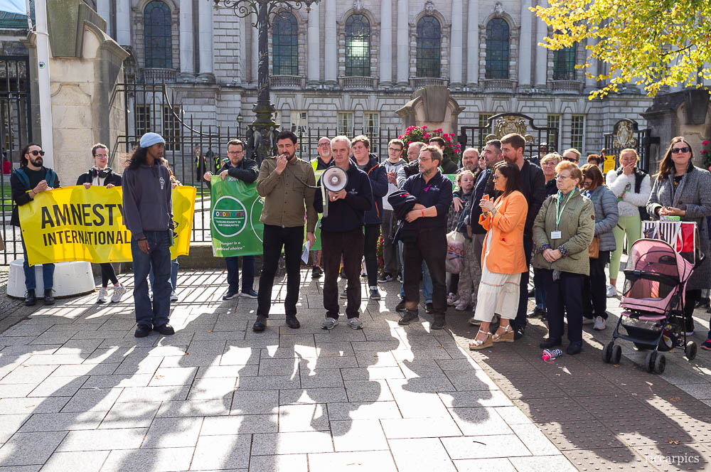 Right to Food Rally at Belfast City Hall